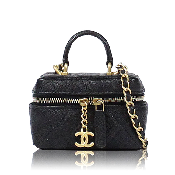 CHANEL ミニヴァニティショルダーバッグ 10 x7 x6cm(幅 x 高さ x マチ) CHANEL ミニヴァニティショルダーバッグ 10 x7 x6cm(幅 x 高さ x マチ)